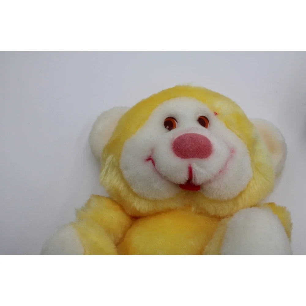 Commonwealth Plush Animal Lot Yellow Bear Brown Lion Gray Cat Pink Dragon 4pc